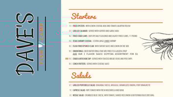 Fish Camp Menu Template