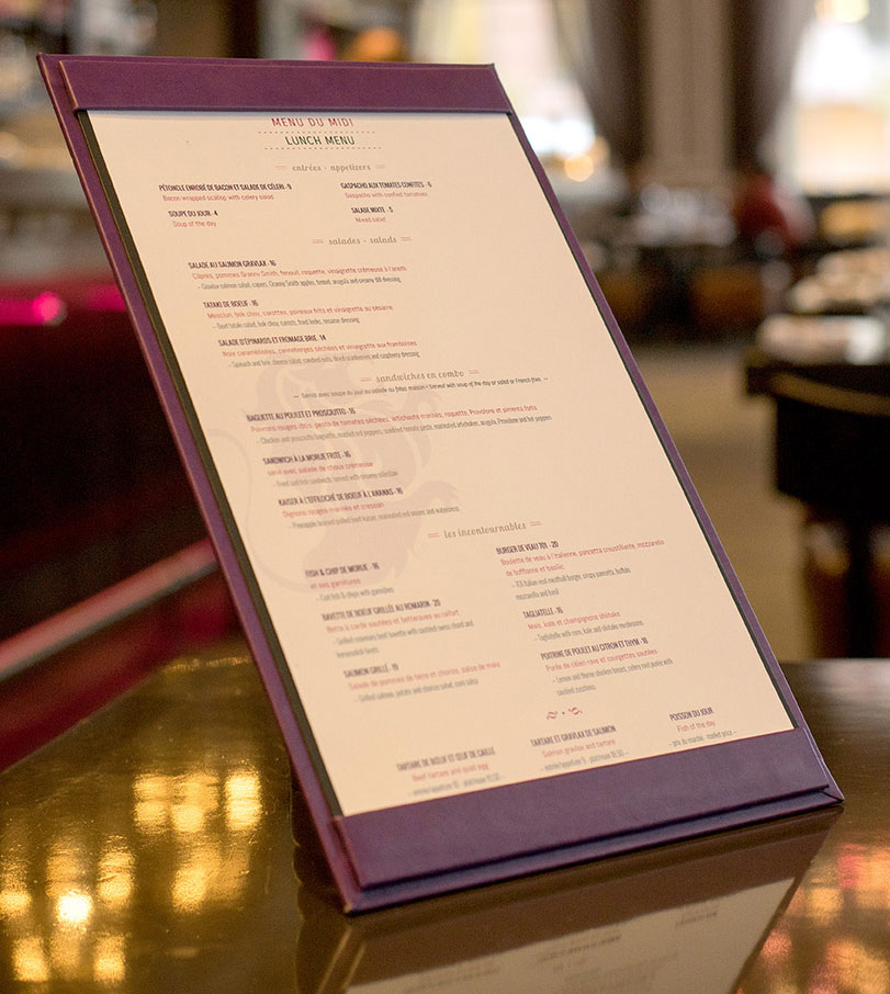 how to make a restaurant menu