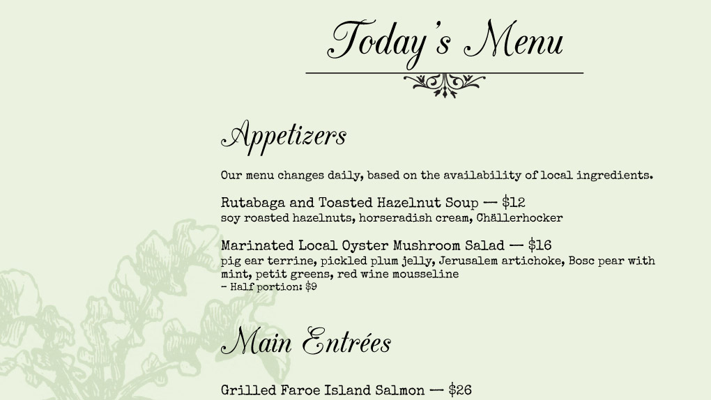 Restaurant Menu Maker: Design and Print Custom Restaurant Menus | iMenuPro