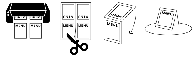 table tent menu maker