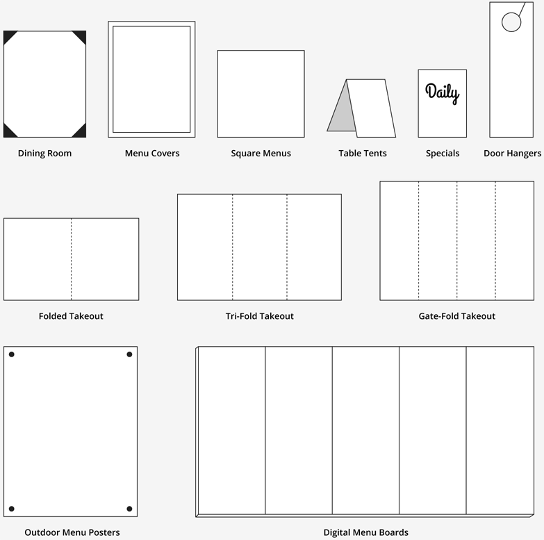 custome menu sizes