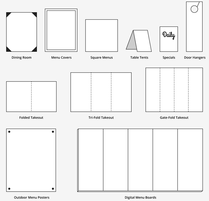 custome menu sizes