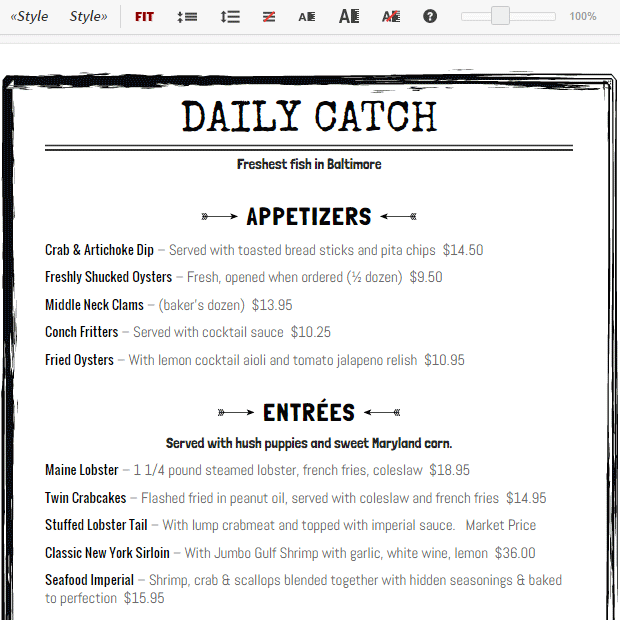 IMenuPro Menu Design IMenuPro Menu Design