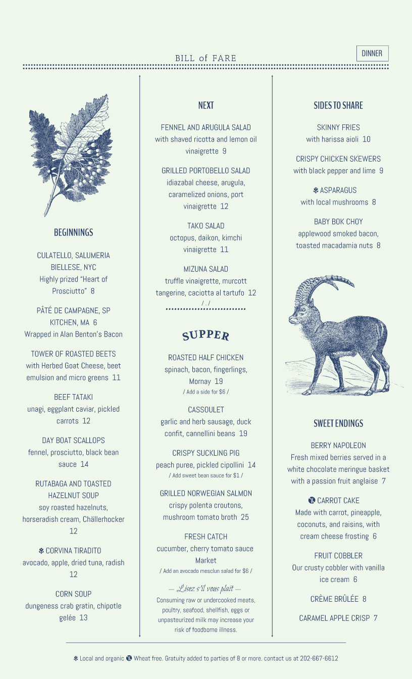 restaurant menu template