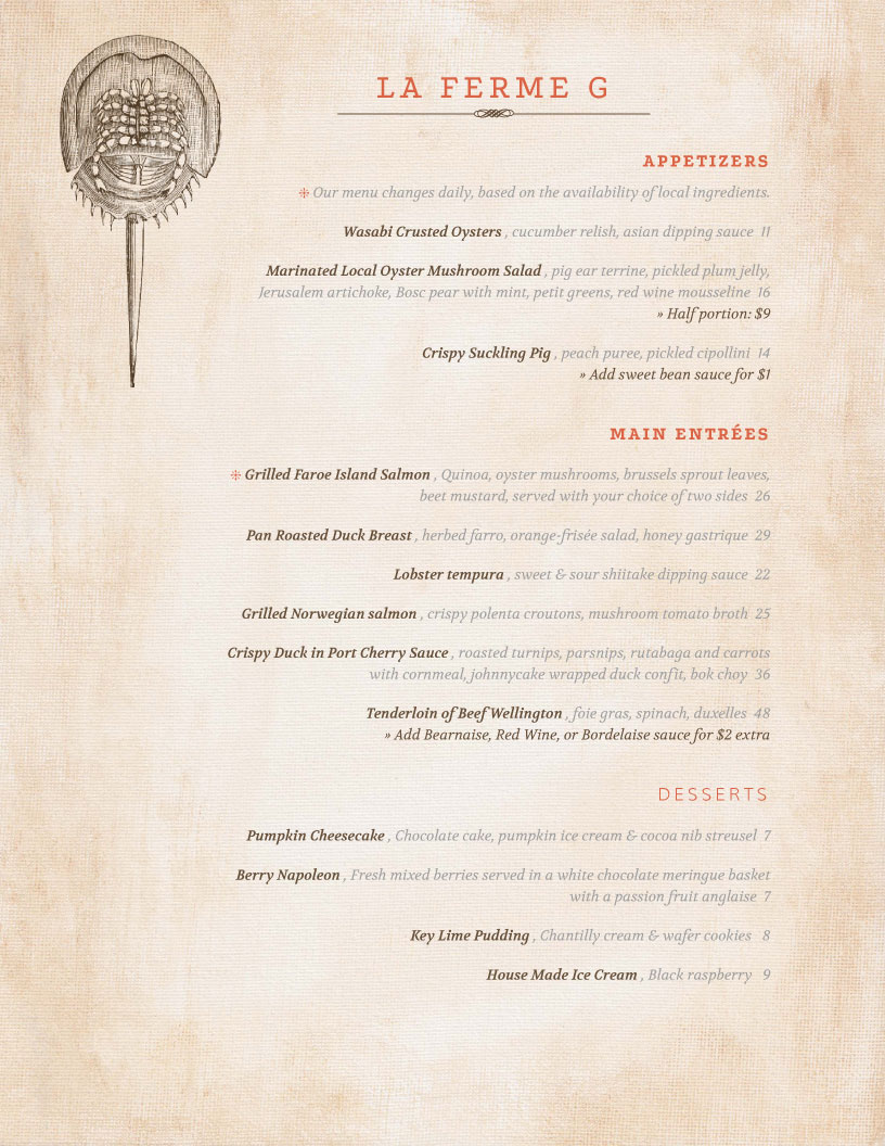 Fine Dining Menu Creator menu template