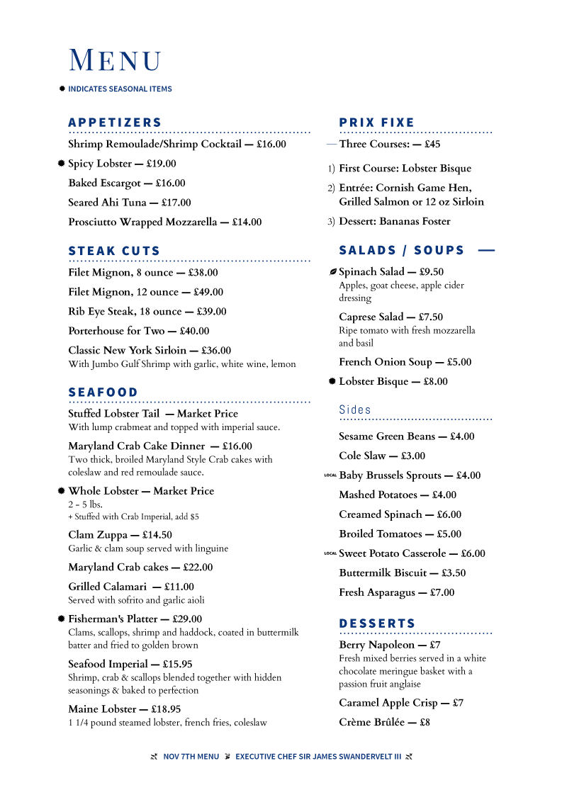 restaurant menu template